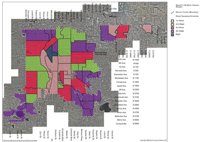 Denver Street Sweeping Map