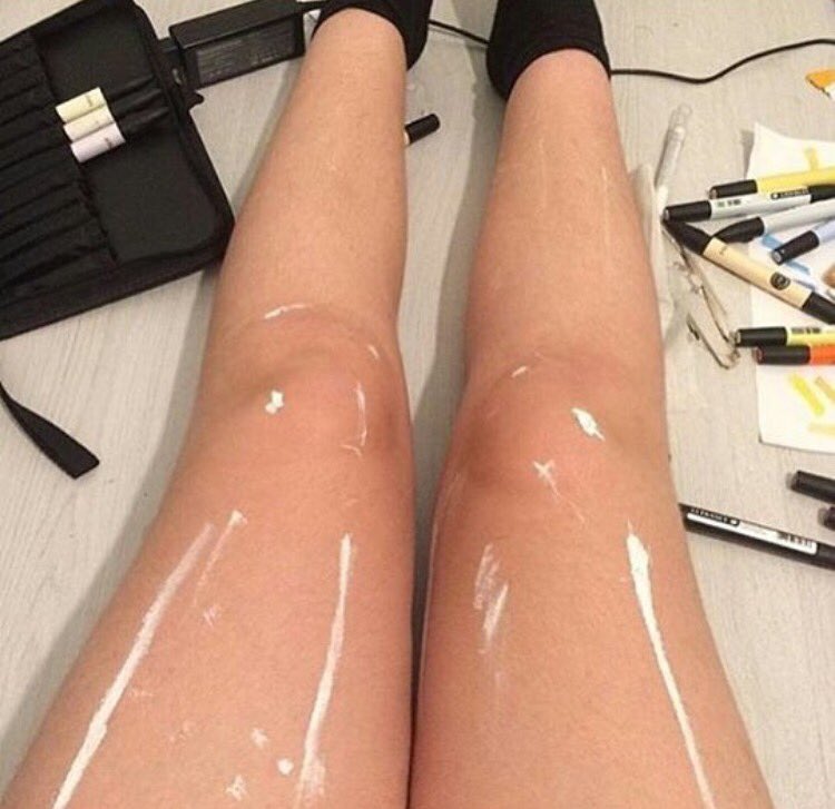 Oily or Painted Legs?